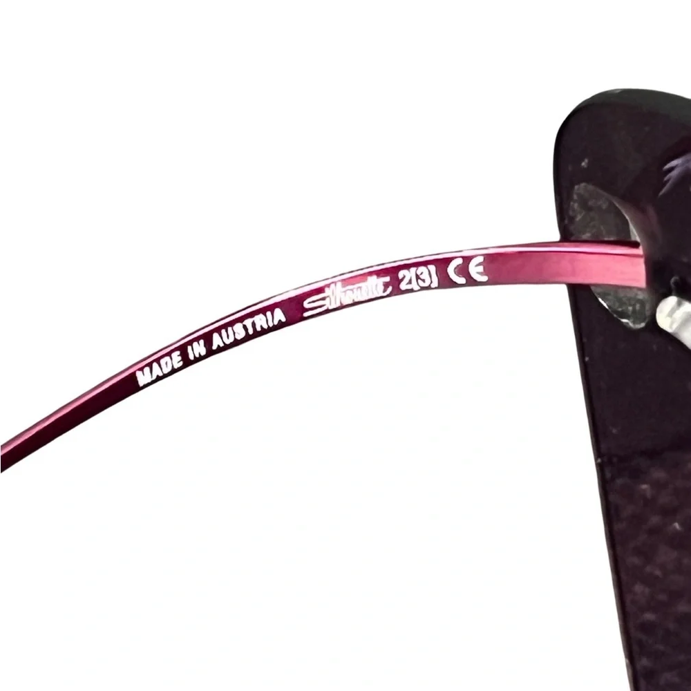 Silhouette Vintage Burgundy and Charcoal Sunglasses​ - Picture 8 of 8